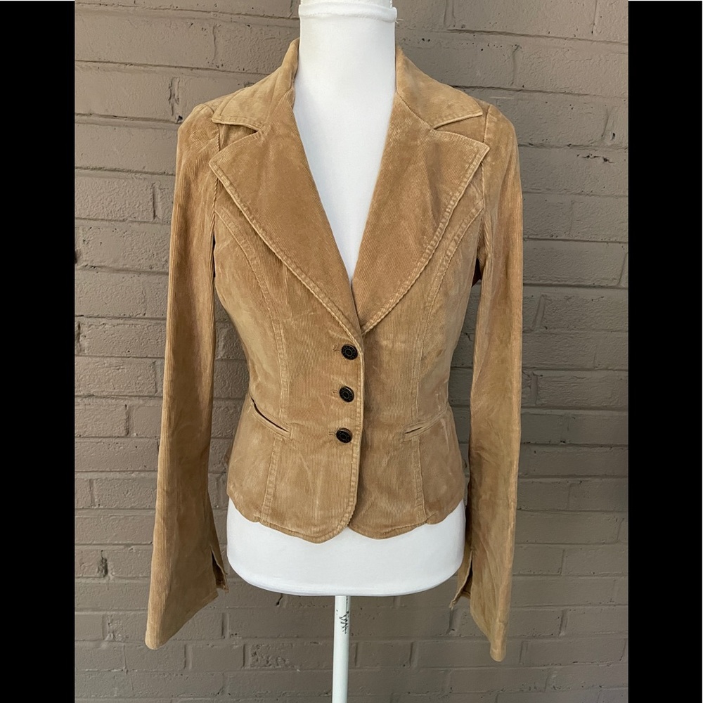 Guess Tan Retro Style corduroy jacket S